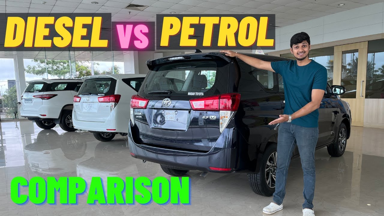 Toyota Innova Crysta Diesel VS Petrol Comparison 2023