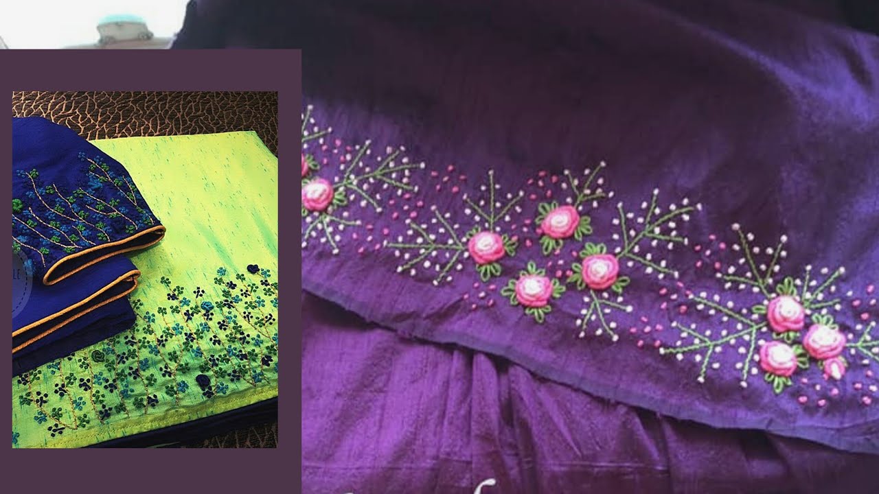 Latest Embroidery Saree Designs ideas/Hand embroidery saree 2020