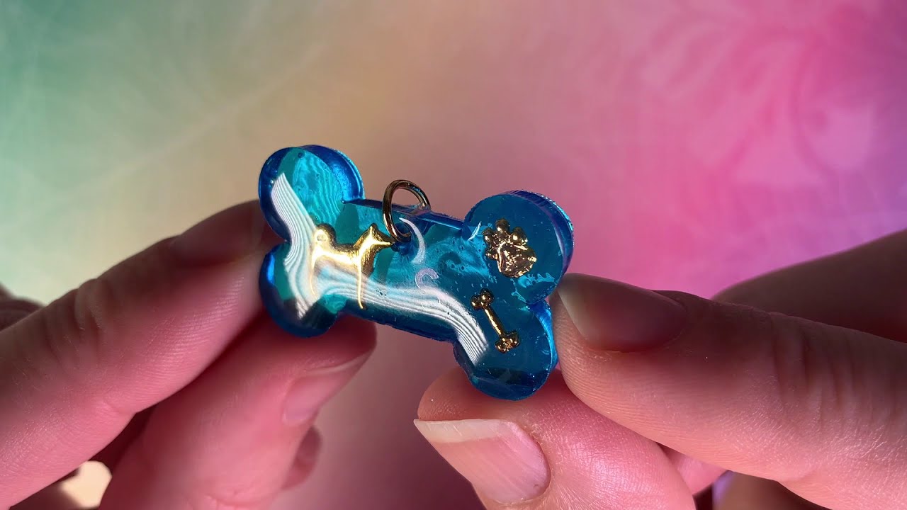 PixieCrafting: Knochen Hundemarke * DIY - Anleitung - Watch me craft * UV Harz/Resin *