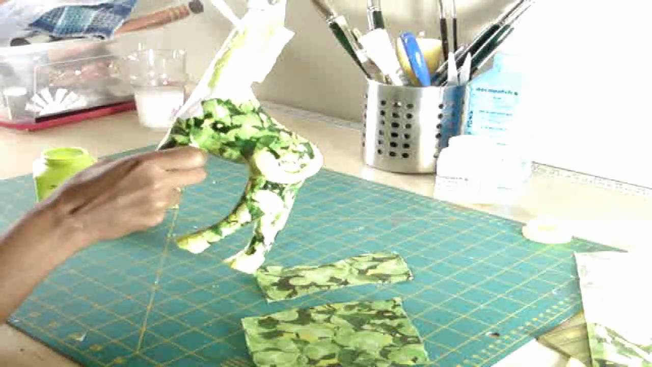 Decoupage with Decopatch a Paper Mache Giraffe