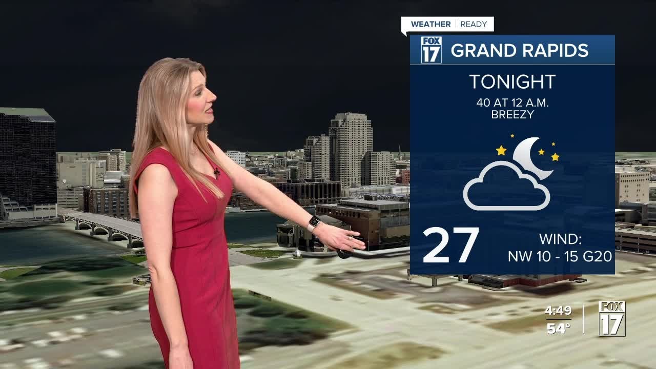 Friday PM Forecast: Breezy and mild, turning cold overnight