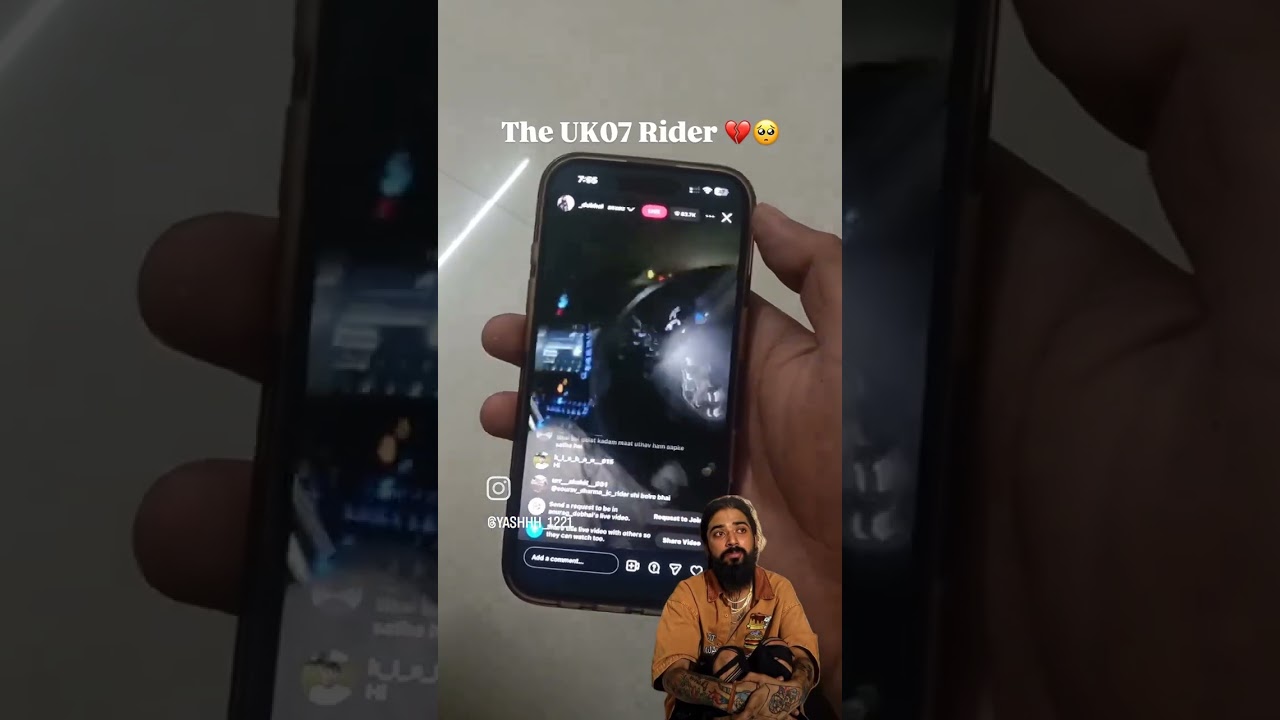 UK07 Rider live car accident 💔 Anurag Dobhal Car Crash #uk07rider #anurag_dobhal #crash #live