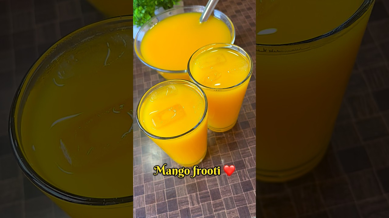 Mango frooti recipe #summerdrink #mangorecipe #summerrecipes #shorts #youtubeshorts #viral #frooti