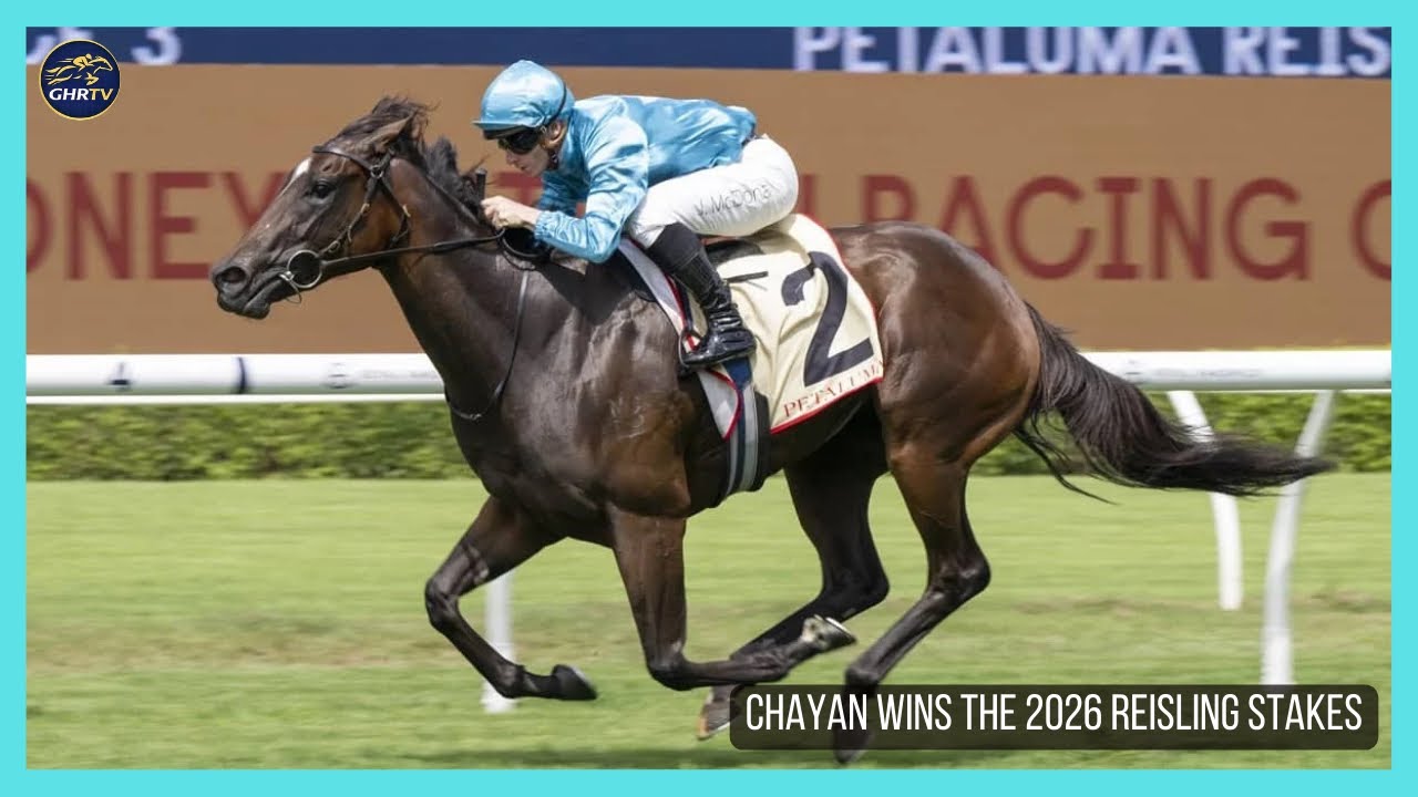 CHAYAN выигрывает скачки Reisling Stakes (G2) в 2026 году.