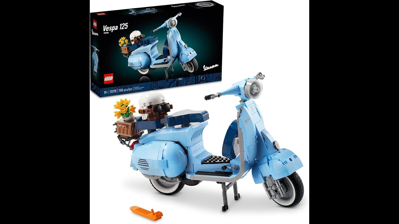 LEGO building Vespa 125 #10298