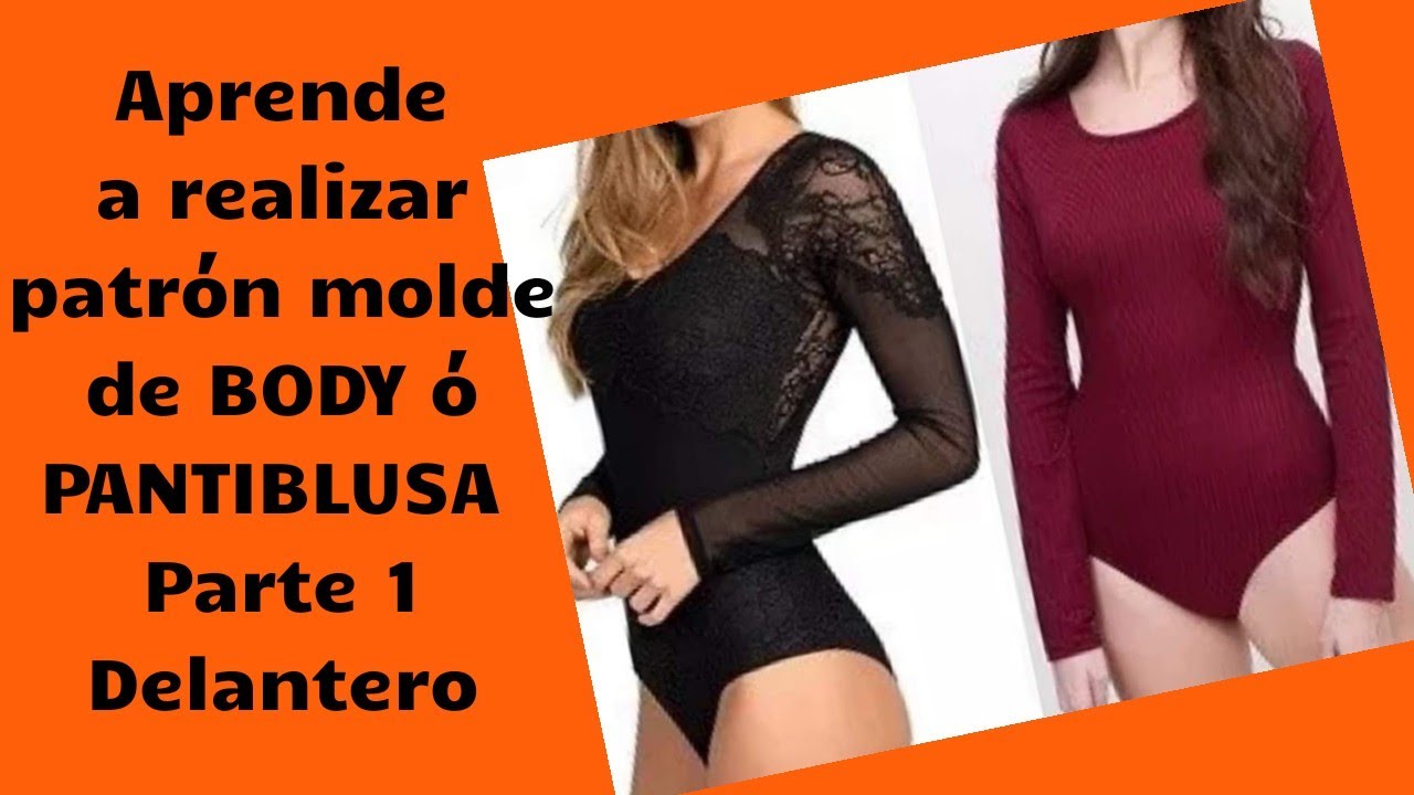 Patron molde de body pantiblusa Parte 1 delantero