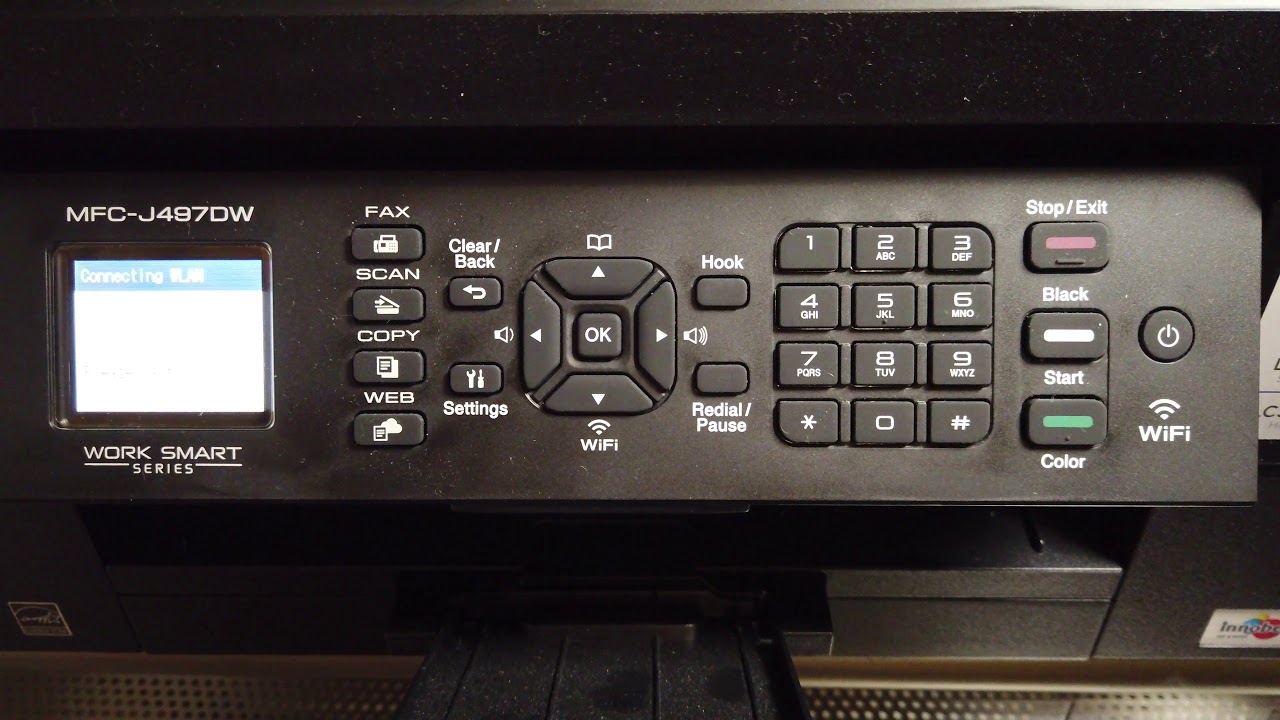 Инструкция по настройке Wi-Fi для принтера Brother MFC-J497DW.