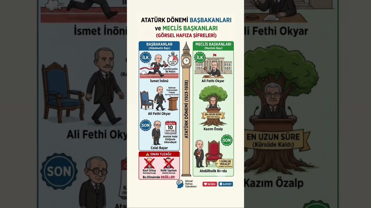 &Ouml;SYM'nin Vazge&ccedil;ilmez Sorusu: Atat&uuml;rk Vefat Ettiğinde Başbakan Kimdi? (Tuzaklara Dikkat!) ⚠️ #tarih