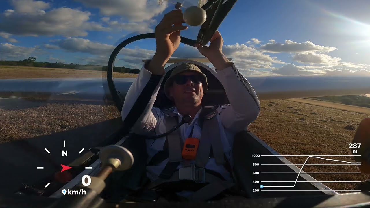 Winch launching in a SZD-51 Junior Glider in Australia