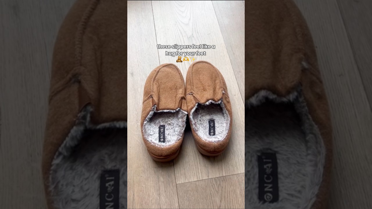 Memory Foam Felt Slippers | Warm & Supportive Indoor Outdoor Shoes #fallintoshorts