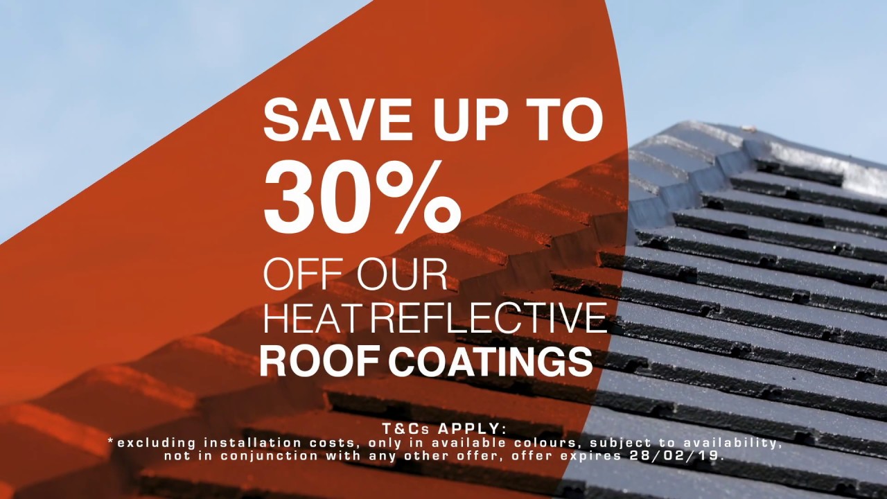 Up to 30% off our Heat Reflective Roof Coatings