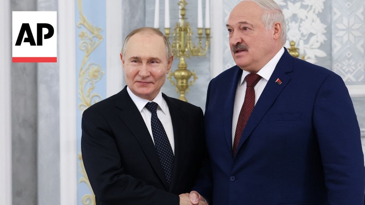 Vladimir Putin meets ally Alexander Lukashenko in Belarus