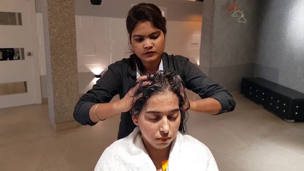 Asmr Head massage by creative female barber