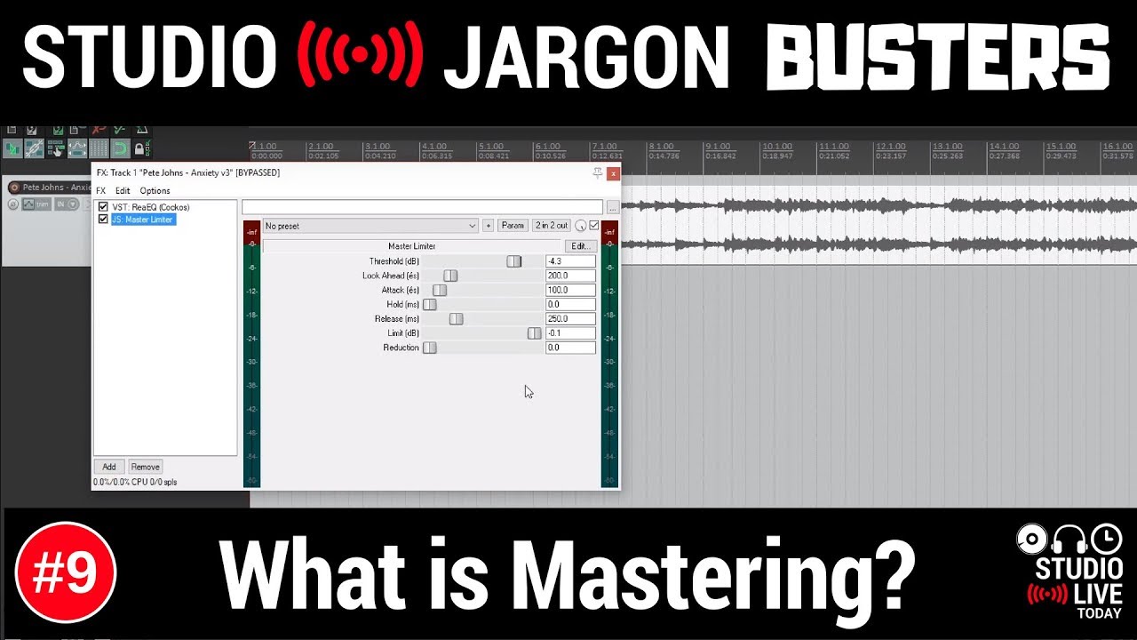 Mastering Explained (What is a Master in Music?) - Studio Jargon Busters #9