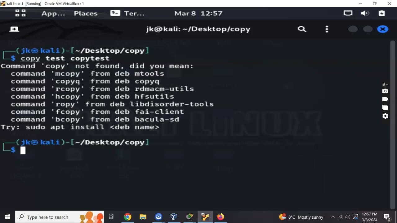 Linux How to use COPY/cp command in Linux