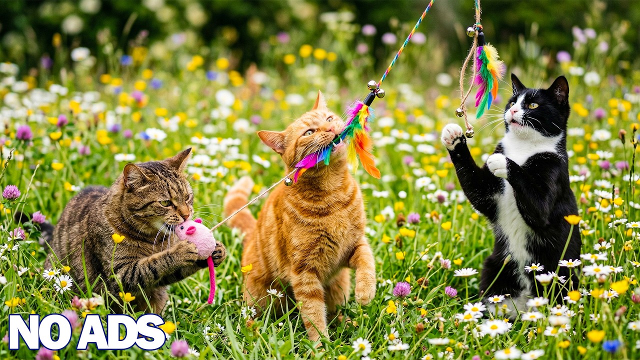 12 часов успокаивающей музыки для кошек 🐈 Спокойный сон 🎵 Глубокий отдых для кошек 🌈 Кошачье ТВ