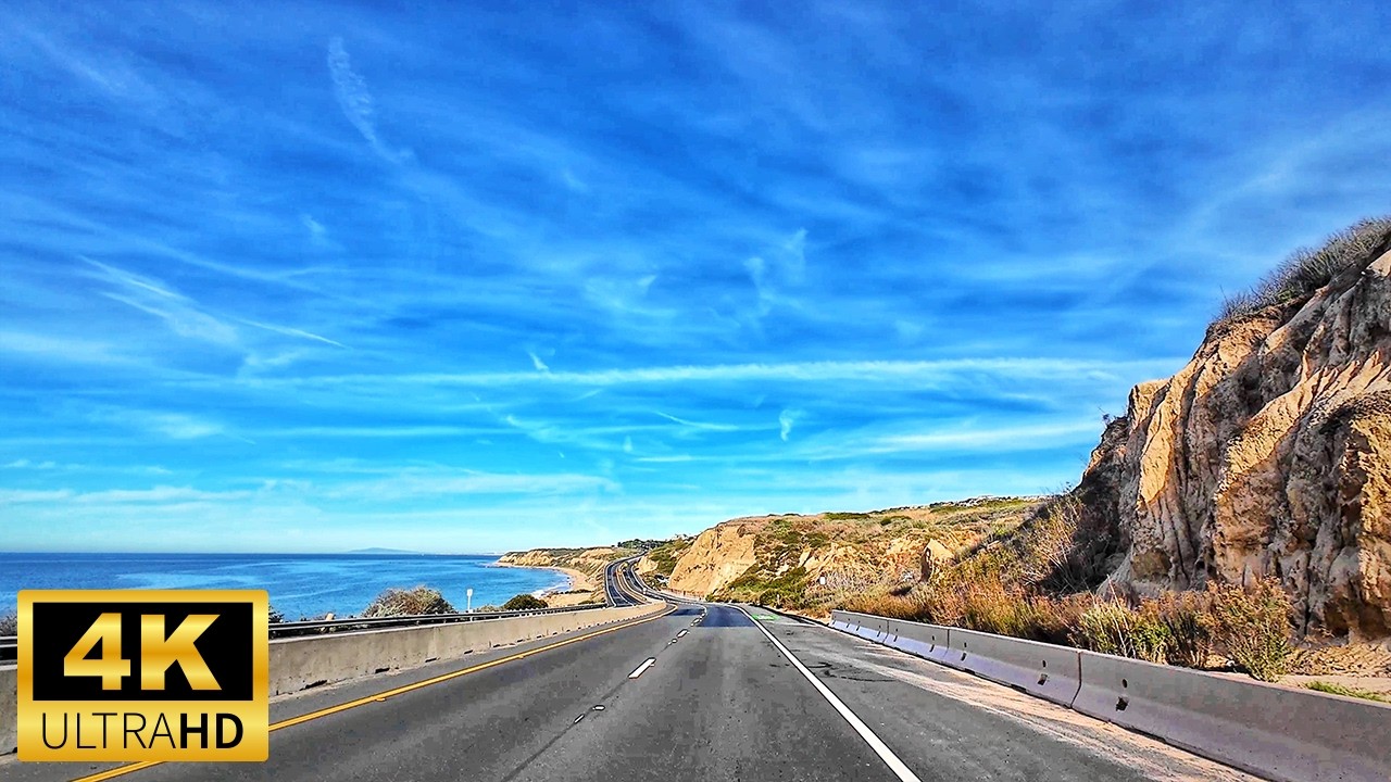 Dana Point to Palo Verdes via Laguna Beach, California - 4K Driving Adventure
