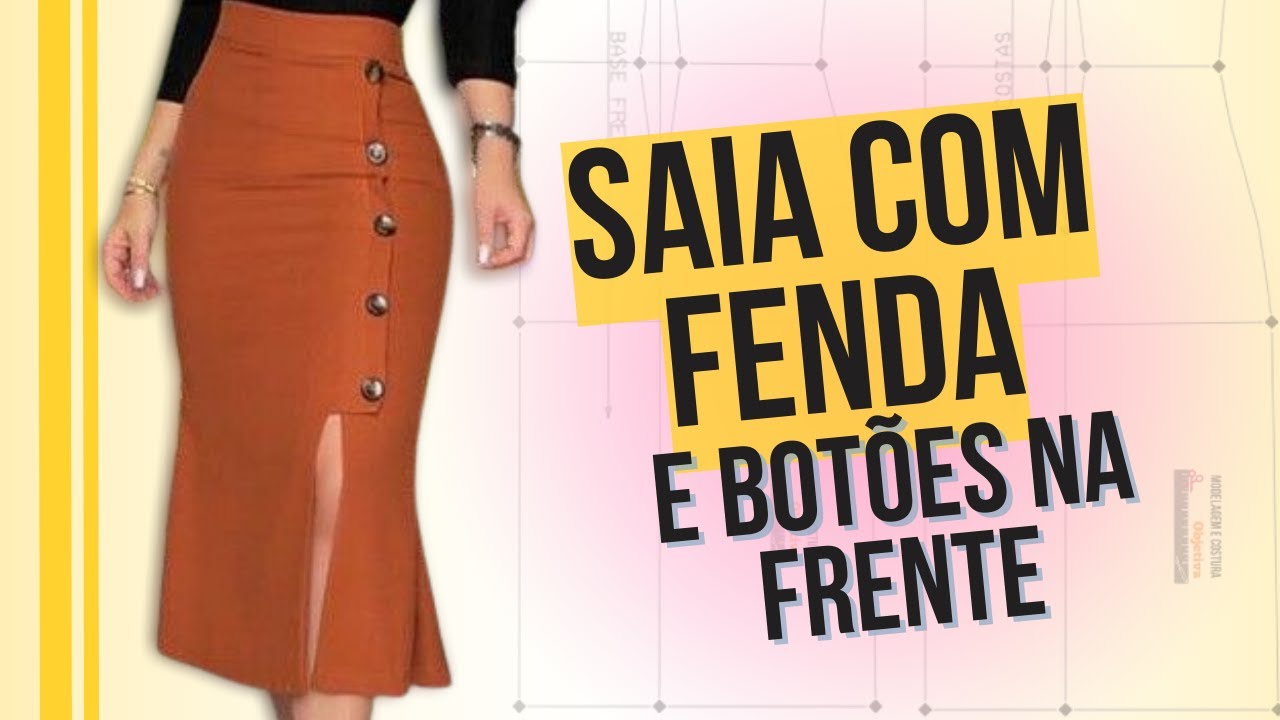 Saia FÁCIL com Fenda e Botões