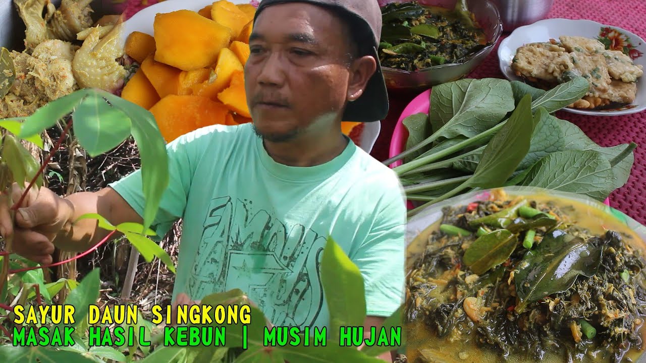 Masakan Kampung Sederhana Dimusim Hujan | Sayur Daun Singkong
