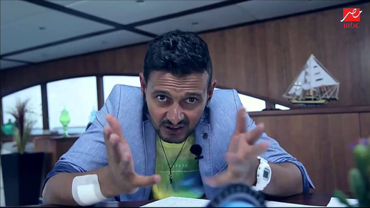 كوميديا تامر أمين مع ماريا البرازيلية فى رامز قرش البحر