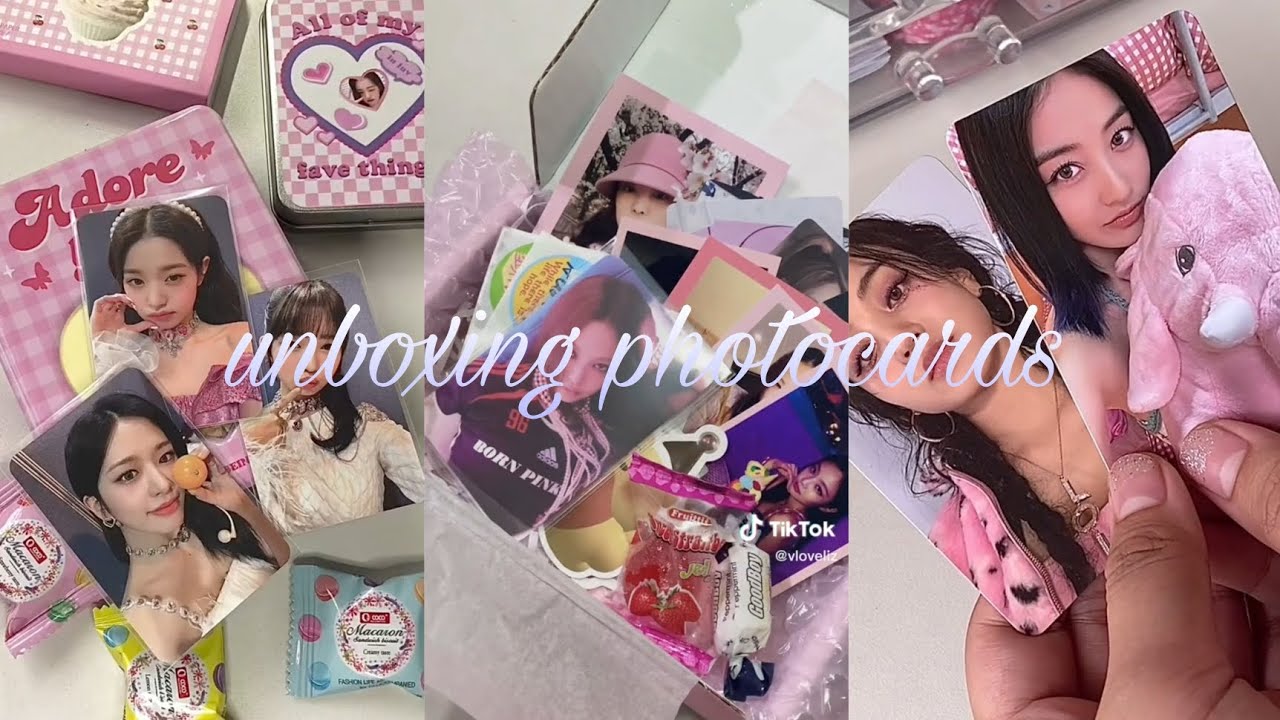 unboxing photocards kpop 🍒 || tiktok compilation ⚘