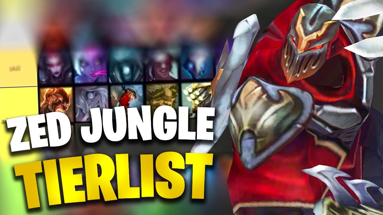 ZED JUNGLE MATCHUP TIERLIST!