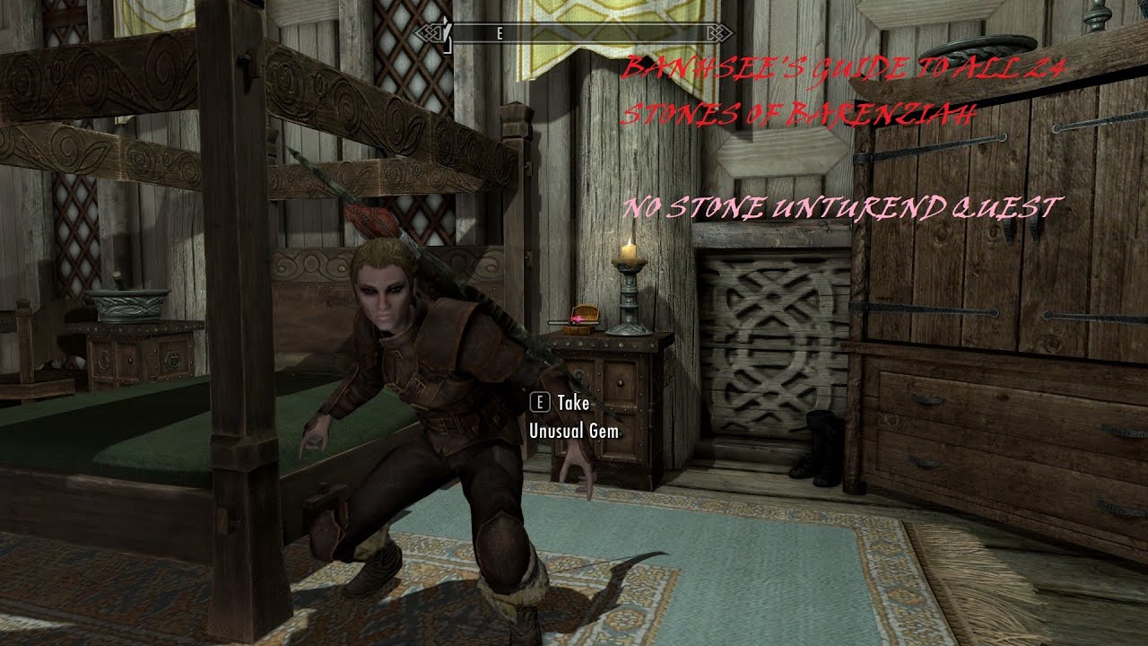 SKYRIM ALL 24 STONES OF BARENZIAH'S LOCATIONS