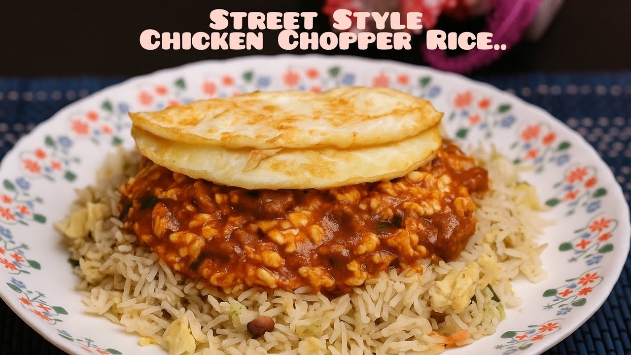 🍛🔥 "Street Style Chopper Rice – Flavor in Every Bite!"
