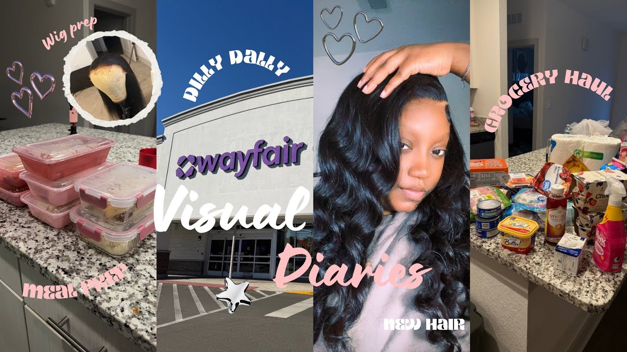Visual Diaries Ep 02 ✰ | new hair, grocery haul, meal prep, dilly dally, gym + more