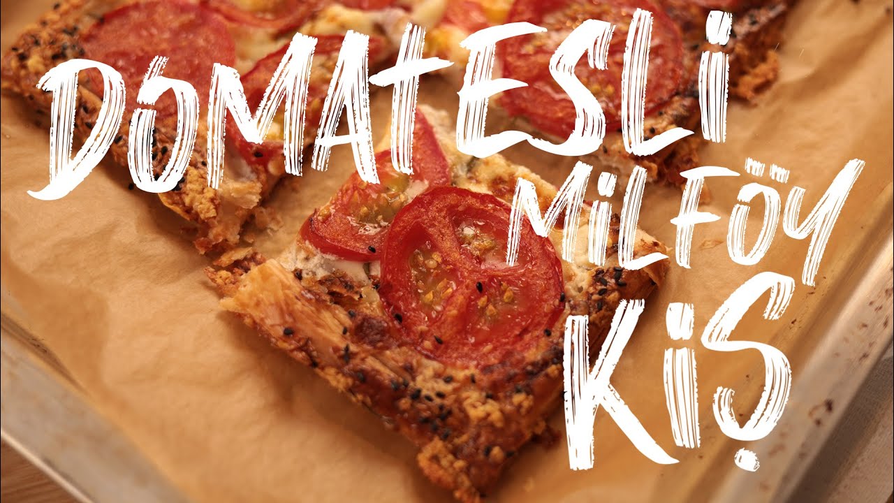 Domatesli Milföy Kiş Tarifi 🤤 domatesli kiş nasıl yapılır [Tarif için Altyazıyı Açın]