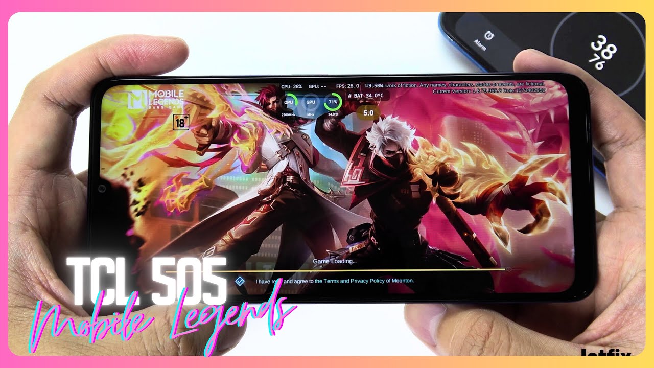 TCL 505 Mobile Legends Gaming test | Helio G36, 90Hz Dsplay