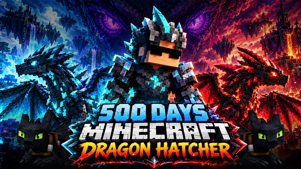 I Survived 500 Days as a DRAGON HATCHER in HTTYD Hardcore Minecraft!