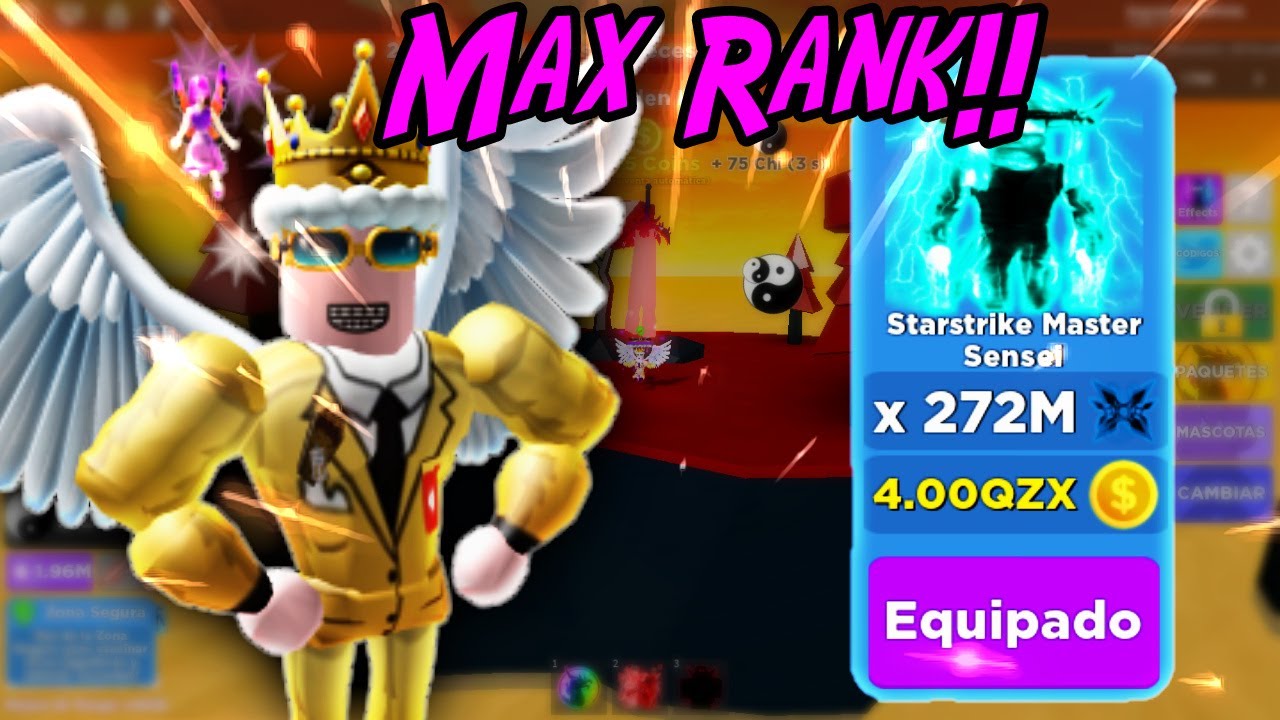 Max Rank Starstrike Master Sensei + Nuevo Eternity Storm Element *Roblox Ninja Legends*