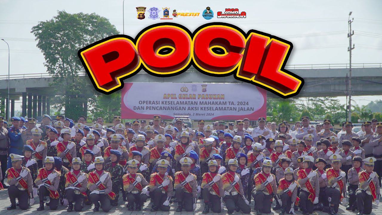PENAMPILAN POCIL DI APEL GELAR PASUKAN OPS KESELAMATAN LALU LINTAS MAHAKAM 2024 - POLRESTA SAMARINDA