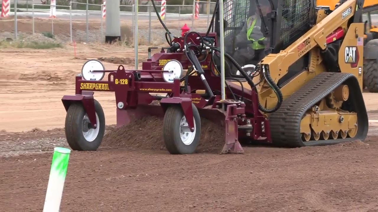 SharpGrade G128 grader blade Grading forwards & reverse with QuadGrade 2D Laser & Direct Connect
