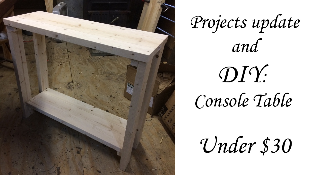 30 inch DIY console table under $30