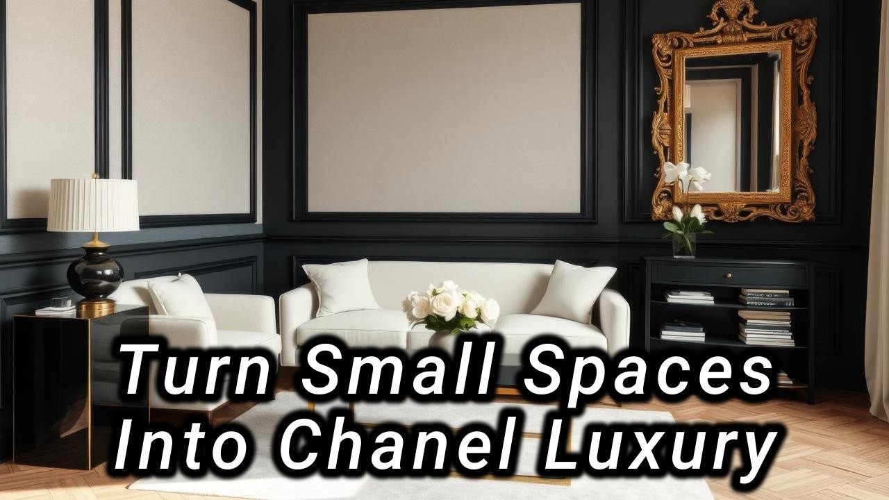Chanel Inspired Small Space Design Black White Luxury Parisian Elegance ✨🖤