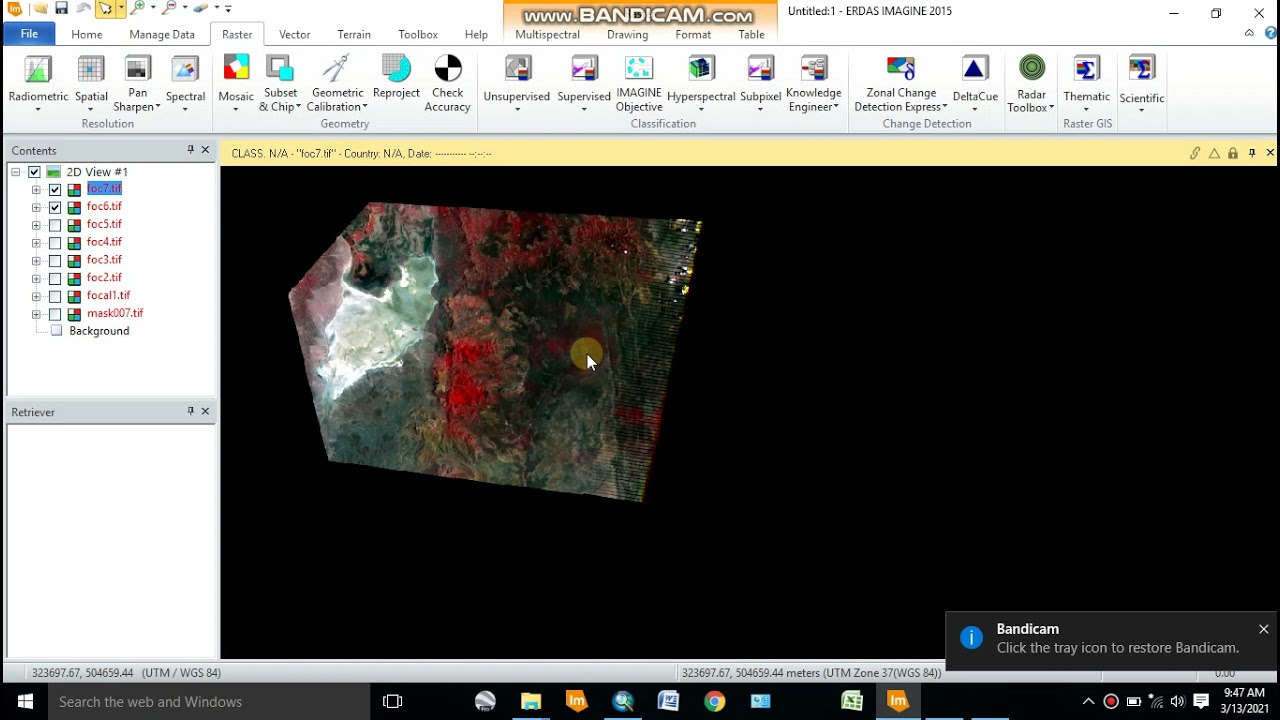 Landsat 7 scan line error correction with erdas imagine