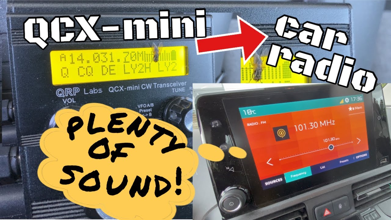Listen to the  QCX-mini on your car radio FM!