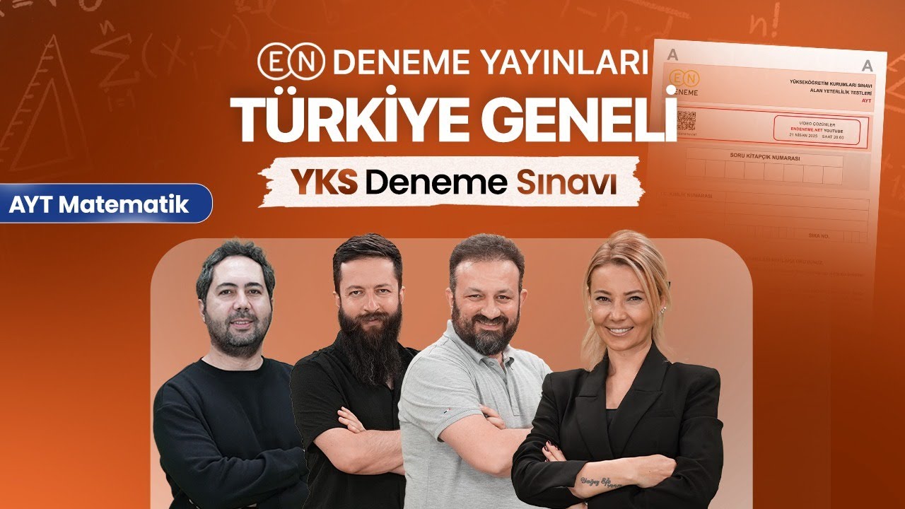 Endeneme Yayınları Türkiye Geneli YKS Deneme Sınavı - AYT Matematik #endeneme