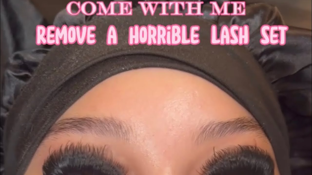 Come with me to remove this horrible lash set done by another lash tech!