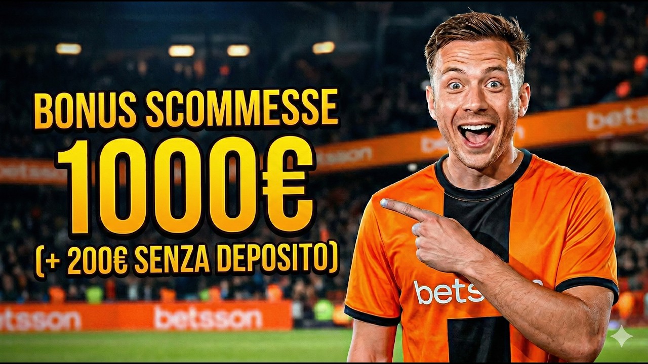 Come funziona il BONUS BETSSON 200&euro; SENZA DEPOSITO + 1000&euro; 🏆