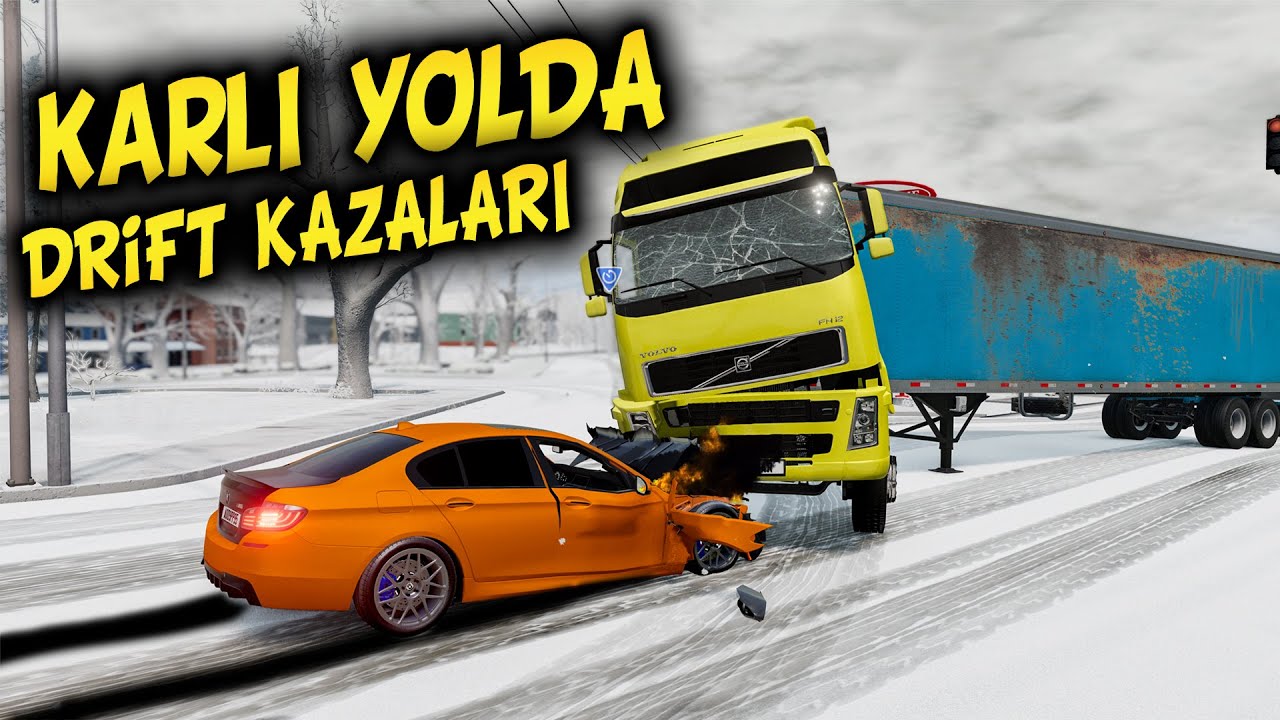 KARDA DRİFT KAZALARI // BMW PERT OLDU // BeamNG.drive // Diy Arduino steering wheel set