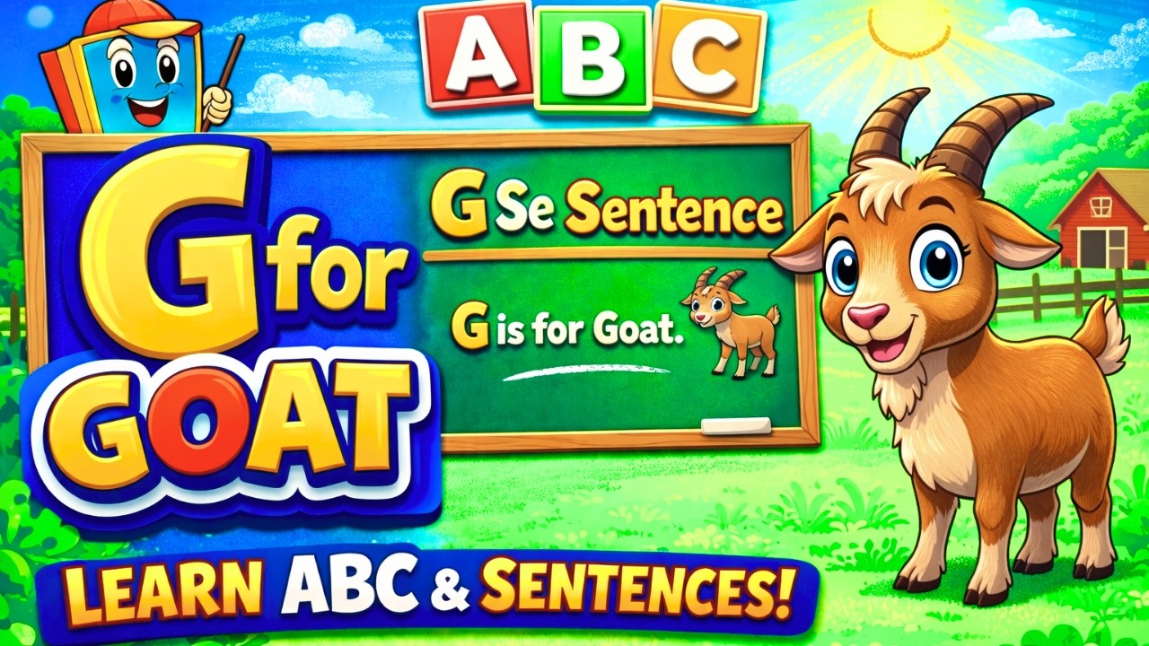G for Goat | G Se Sentence | ABC Learning for Kids | English Alphabet G | Nursery Class