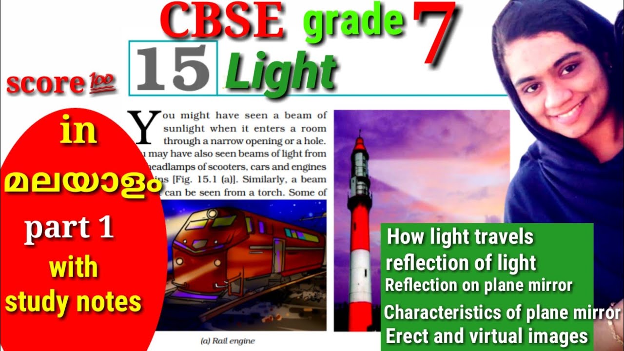CBSE grade 7 Light in malayalam part 1