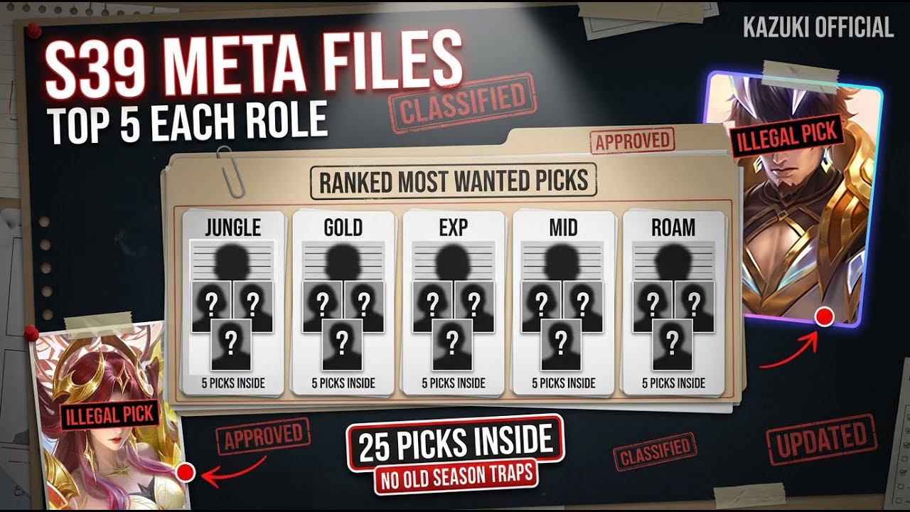 TOP 5 META HEROES FROM EVERY ROLE TO BAN OR PICK AFTER PATCH | S39