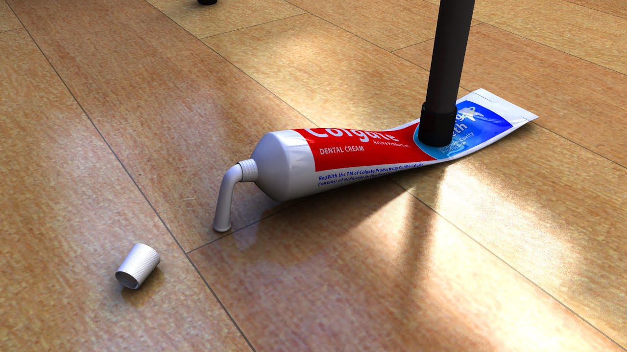 How I Model the Chair Crushes Colgate Tooth paste In Maya - by PCW
