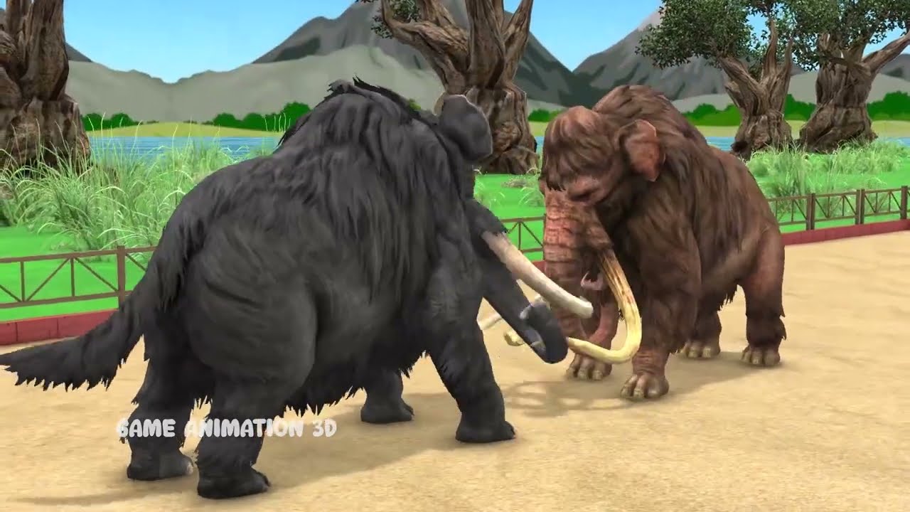 Prehistoric Mammals vs Shadow Modern Animals Size Animal Epic Battle Animal Revolt Battle Simulator