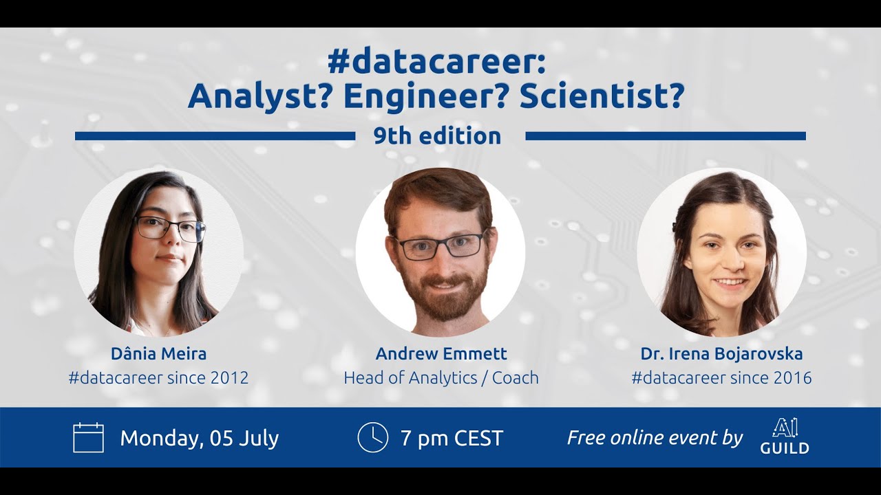 #datacareer - Analyst? Engineer? Scientist? - 9th Edition with Special Guest: Andrew Emmett