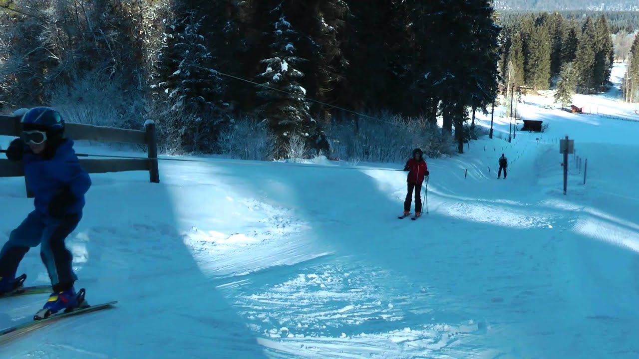 Skifahren am Barmseelift in Krün